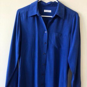 Equipment Silk Royal Blue Button Down Shirt